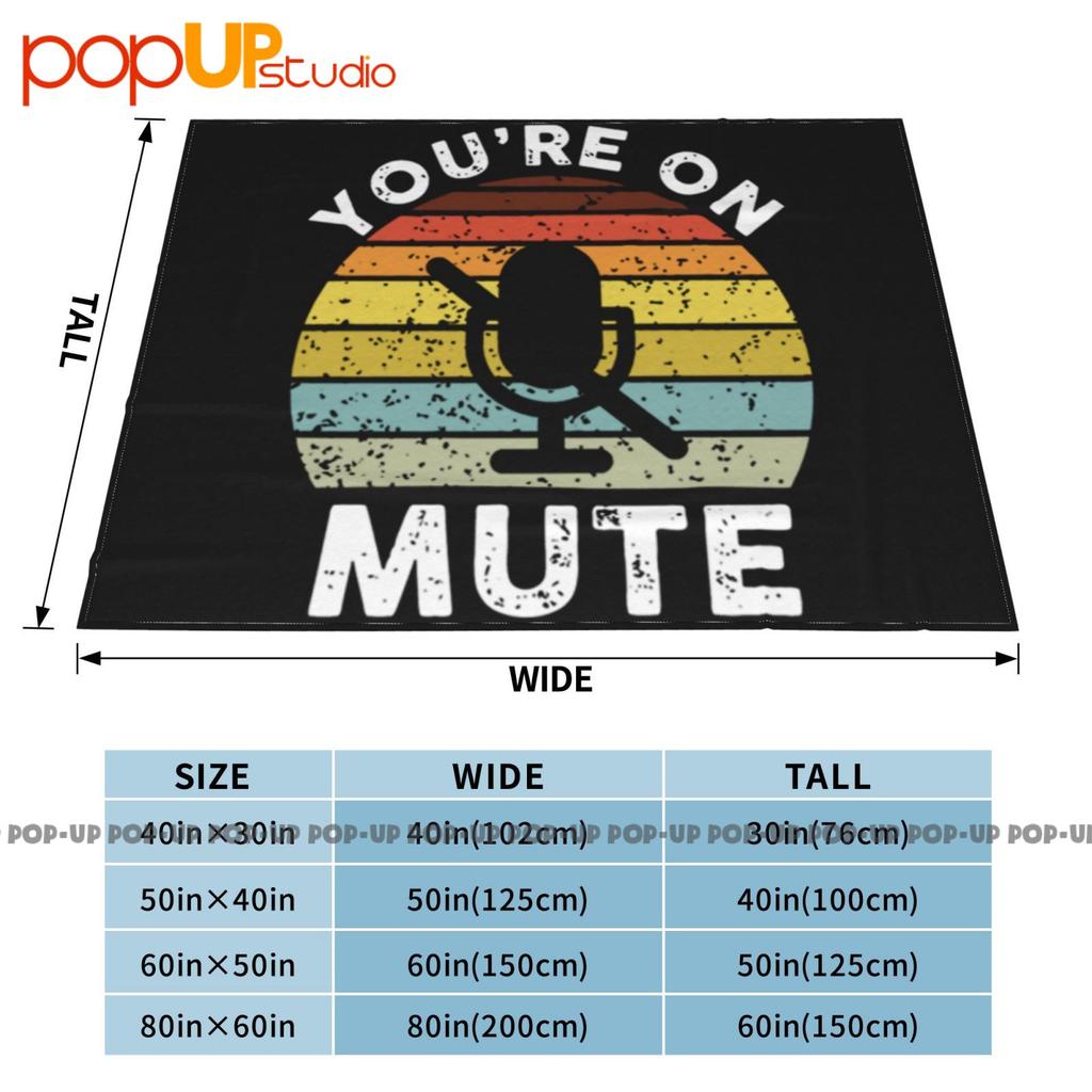 Youre On Mute Offensive Ultra-Soft Blanket Quilt Winter Sofa Cover Bed Covers