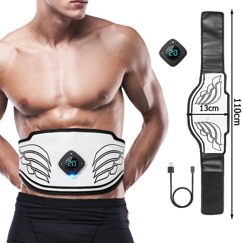 

Электрический стимулятор мышц, вибрационный пояс, ABS-тренажер, EMS, стимулятор мышц брюшного пресса, тонер, снаряжение для фитнеса, домашний спортивный пояс белый