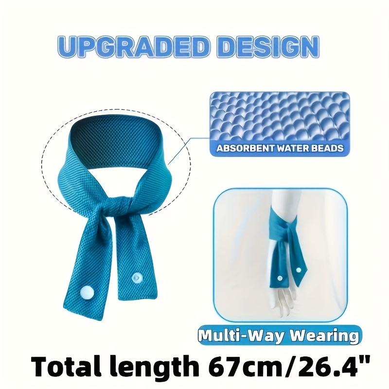 Cooling Ice Scarf Summer Quick Dry Sweat Absorb Cold Beach Towel Neck Wrap Breathable Reusable Outdoor Running Cycling Bandana