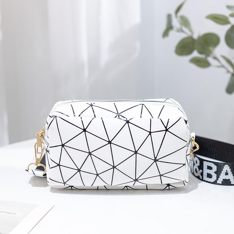 Trendy Fashion Radiant Letter Bag Camera Bag New Shoulder Strap Colorful Geometric Print