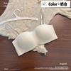 Strapless non-slip tube top underwear women's small breasts gather anti-sagging thin shoulder straps beautiful back bra cover