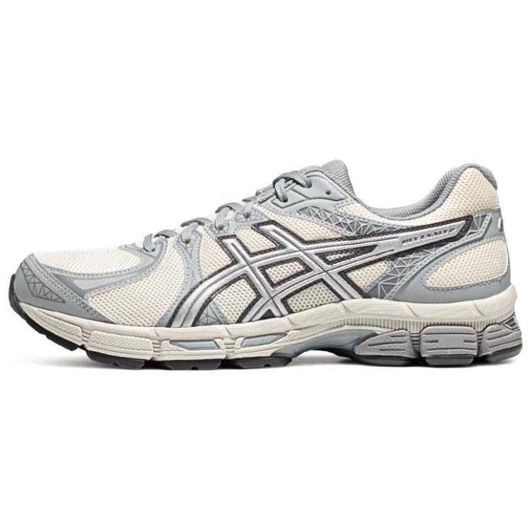 Asics Gel-Exalt 2 Comfortable Fashion Fabric Synthetic Leather Low-Top Casual Running Shoes Men Sneakers White Blue Gray 1011B918-101