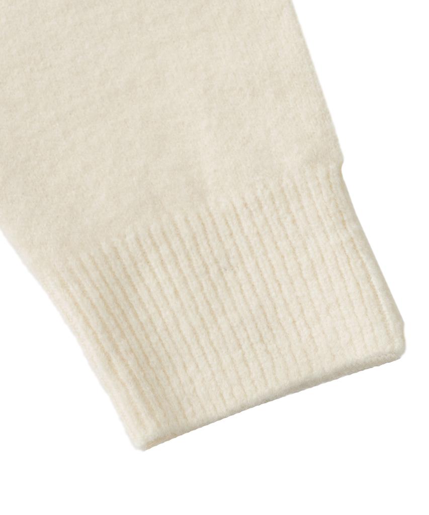 Analog Mood Handy Round Crop Fit Knit Cardigan (Ivory)