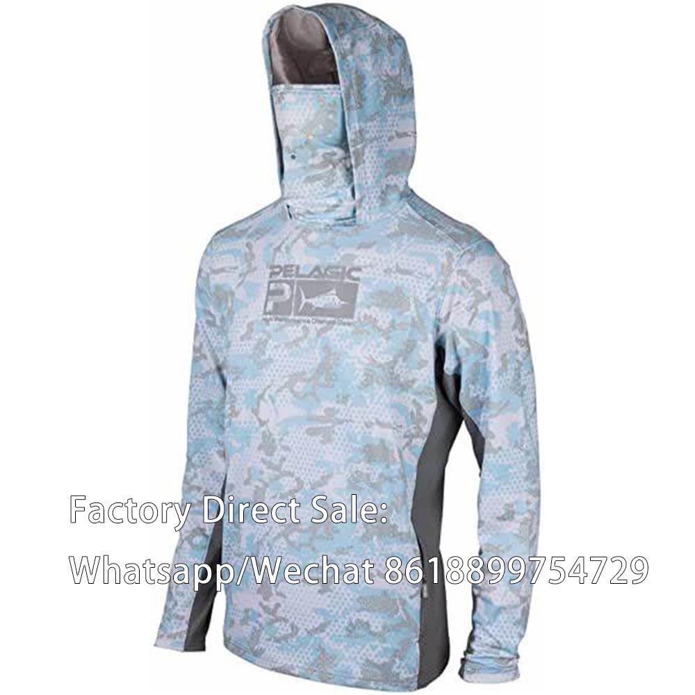 Pelagic Fishing Suit Men's and Women's Hooded Long Sleeve Shirt Outdoor Summer Sunscreen Clothing Breathable Quick Dry Fishing Suit