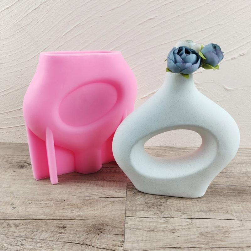 Circle Pot Silicone Mold Flower Storage Vase Epoxy Resin Mold Suitable for Diy Crafts Jewelry Container Home Decoration