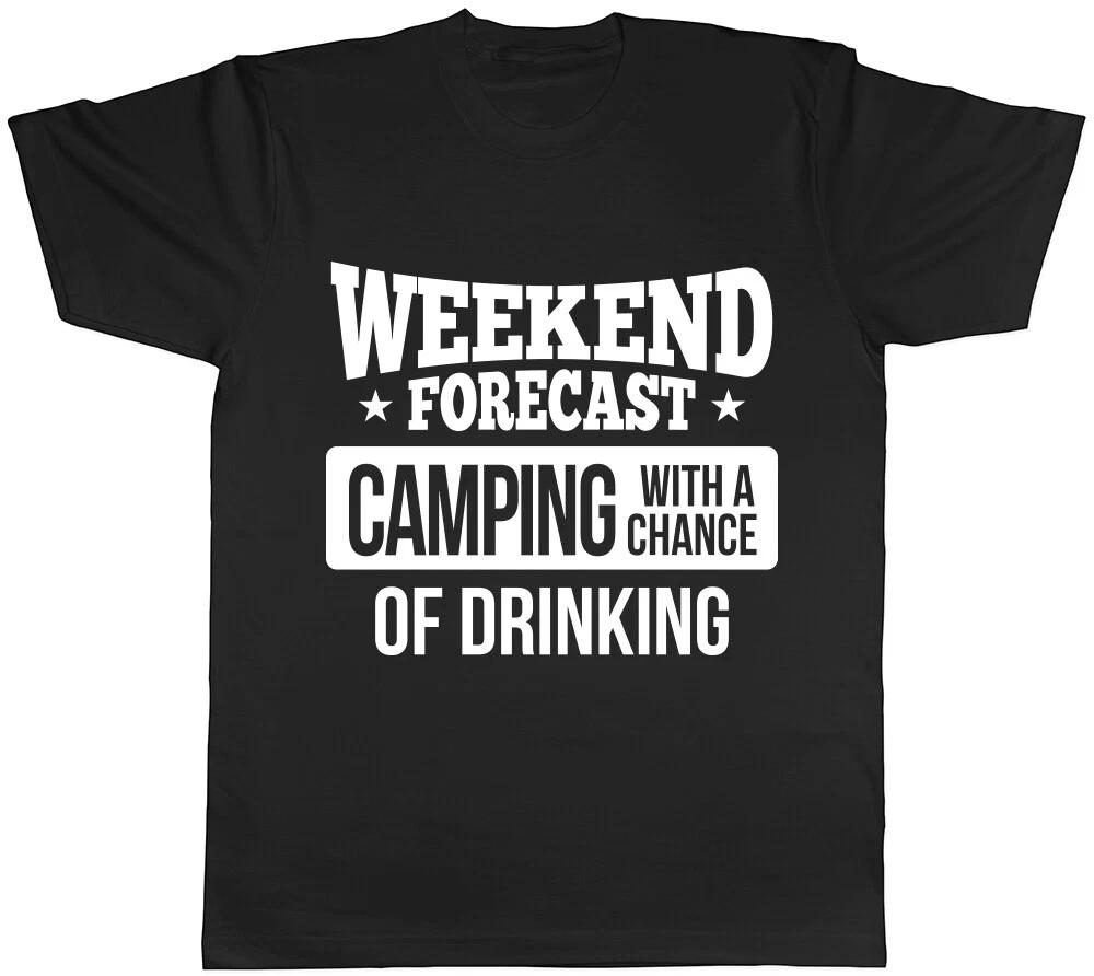 Weekendecast Camping with a Chance of Drinking Mens Womens Ladies T-Shirt S
