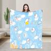 Soft Blanket Airplane Travel Cute M-Mamegoma Seal Anime Throw Blanket  Flannel Bedspread For Couch Bed Fashion Sofa Bed Cover