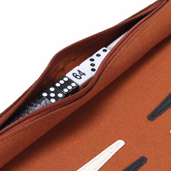 Klassisches Backgammon Brettspiel mit Aufbewahrungskoffer Faltbares Design Tragbare Reise-Backgammon-Sets Puzzle-Spielbrett