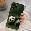 Animal Panda Phone Case For iPhone 17,16,15,14,13,12,11 Plus,Pro Max,XS,Soft Silicone Black Cover