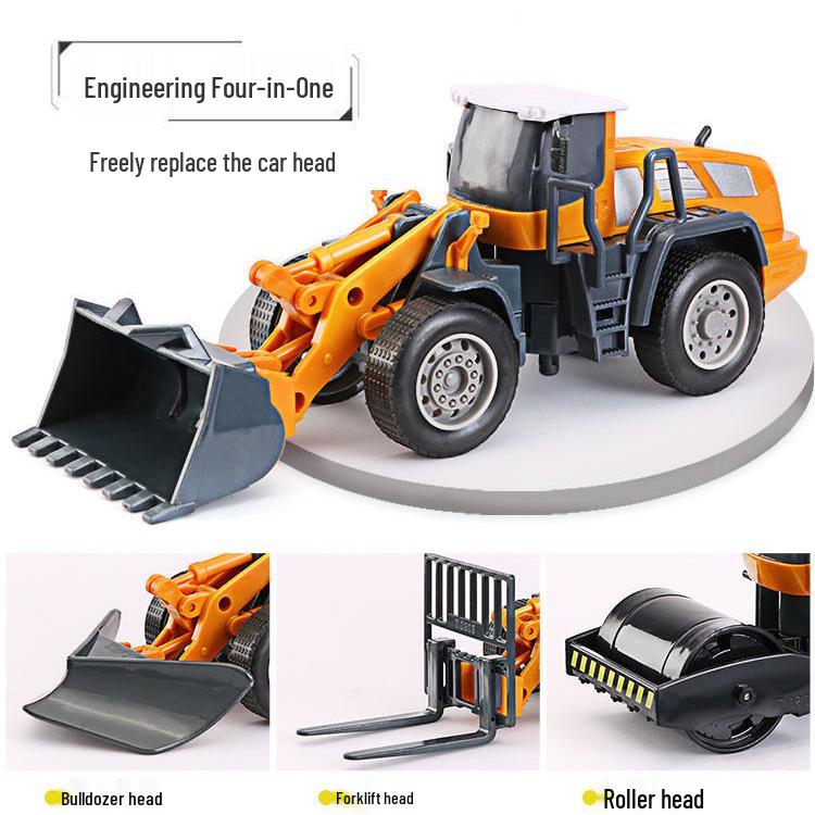 Children s Construction Vehicle Toy Set: Excavator, Roller, Forklift, Digger, Snow Plow & Bulldozer