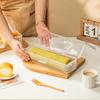 Plastic Storage Box for Cake Roll Hand-Held Transparent Food Storage Container Portable Swiss Roll Organizer Box Refrigerator