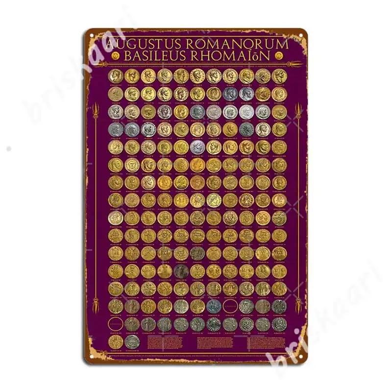 

Roman Emperors 27 Bce - 1453 Ce Metal Signs Wall Mural pub Garage Retro Painting Décor Tin sign Posters 20x30cm