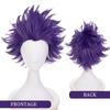 WTB Purple Explosive Hairstyle Short Synthetic Wig Cosplay Wig "My Hero Academy"-Shinso Hitoshi Halloween Festival Short Wig