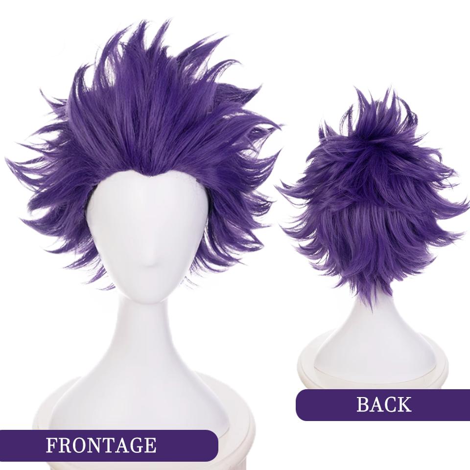 WTB Purple Explosive Hairstyle Short Synthetic Wig Cosplay Wig "My Hero Academy"-Shinso Hitoshi Halloween Festival Short Wig