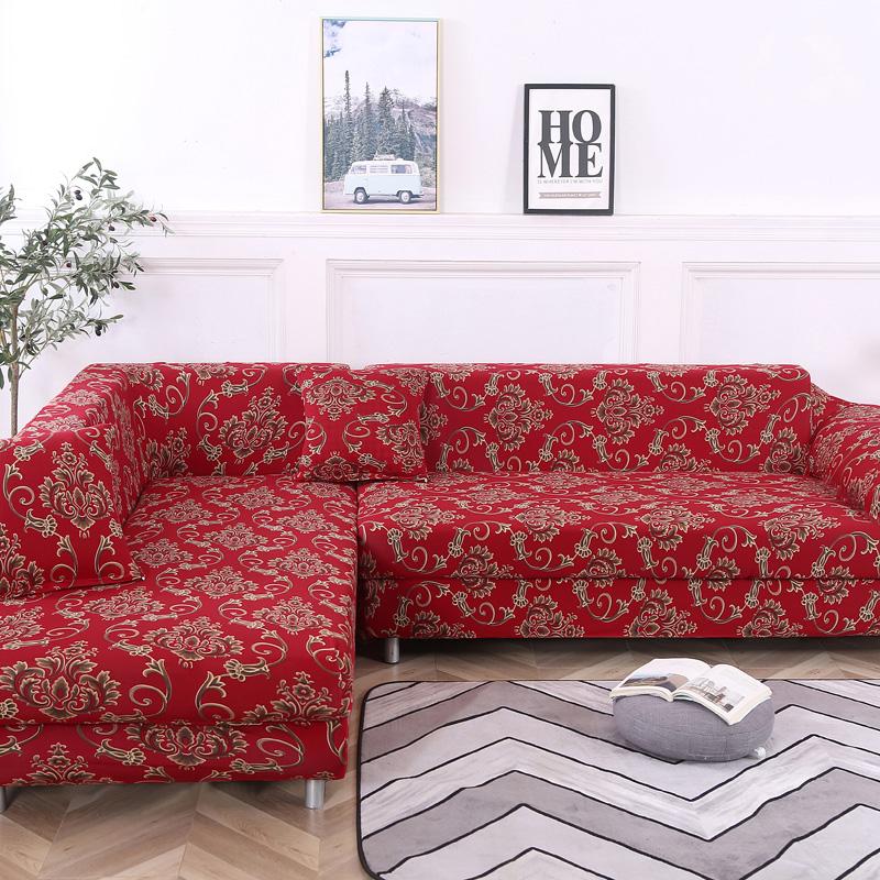Geometric Elastic Sofa Covers for Living Room Needs Order 2 Pieces Sofa Cover If L-style Sectional Corner Sofa capa de sofa