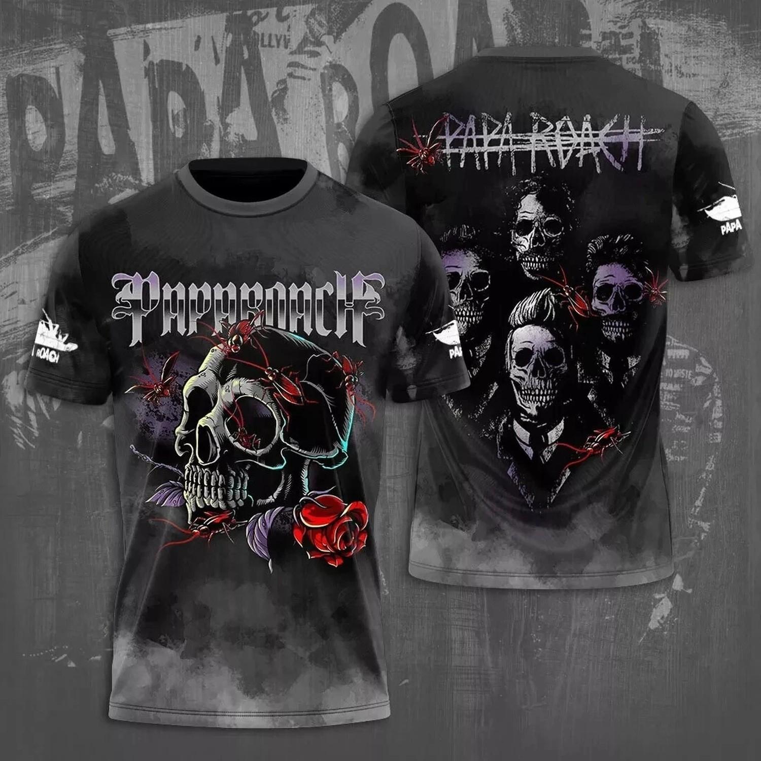 Papa Roach Rise Of The Roach 2026 Tour Aop 3D Shirt Unisex XL