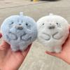 Cute Soft Seal Plush Keychcains Kawaii Animal Children Schoolbag Pendant Knapsack Accessories Christmas New Year Gifts for Kids