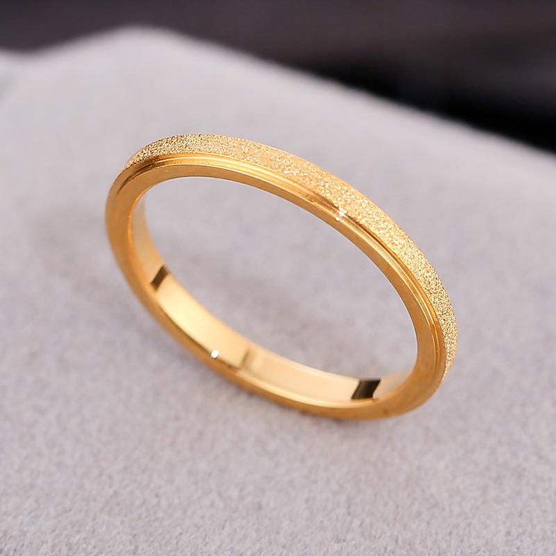 Titanium Steel Ring Hypoallergenic Simple Polished 18k Stainless Steel Pinky Ring Fashion Jewelry