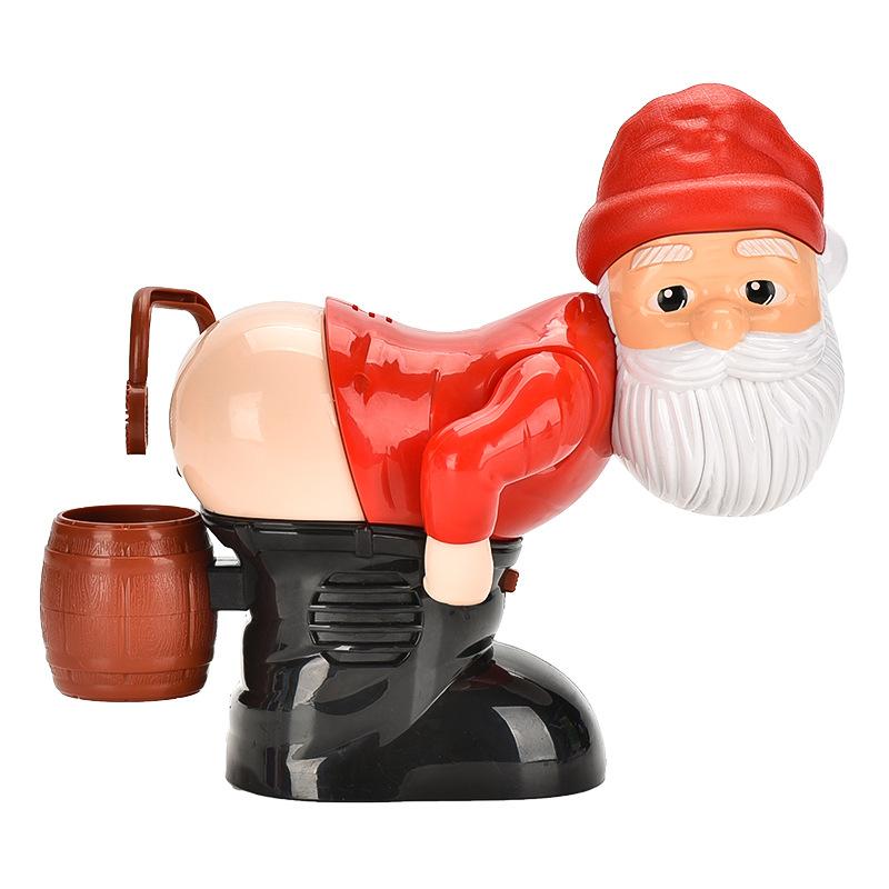 New Toy Christmas Gift Funny Soap Bubble Machine Santa Claus Hips Bubble Blowing Machine with Light and Music Bubble Gifts