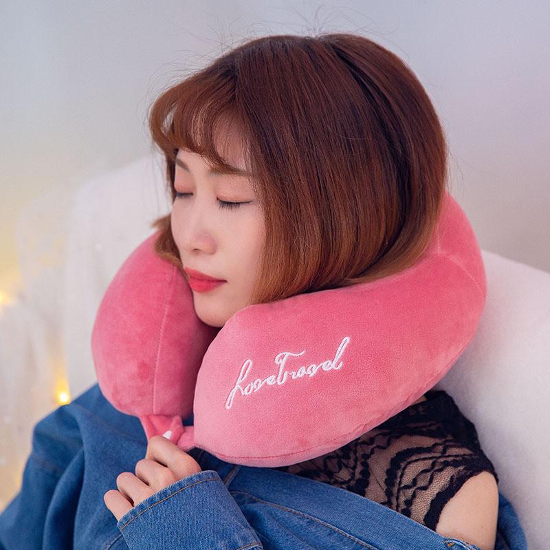 Cozy Plush U-shaped Neck Pillow With Pp Cotton Filling Perfect For Office Naps And Travel