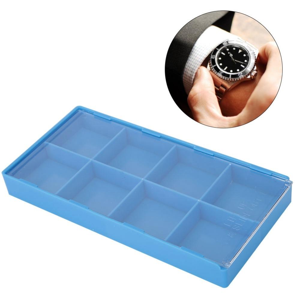 Plastic Material Watch Parts Storage Box 8 Grid Watchmaker Repairing Tools  Parts Organization