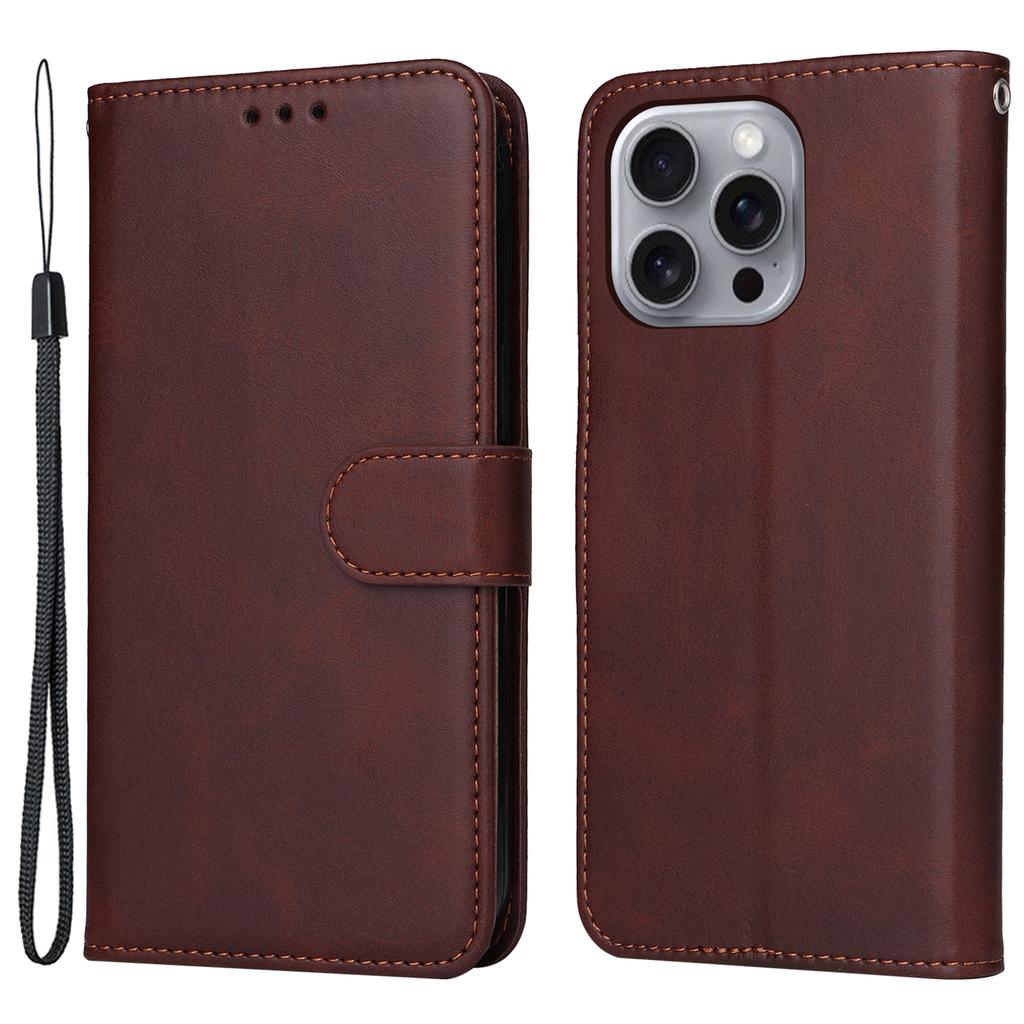 For iPhone 16 Pro Max Stand Case Card Slot Leather Wallet Phone Cover