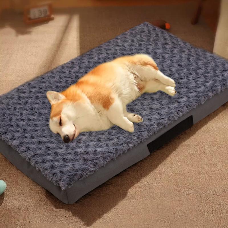 Thickened Removable Pet Mat Anti Slip Bottom Chew Resistant Dog Cat Pad Washable Cushion Four Seasons Use Durable Animal Bed Comfortable Floor Mat