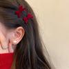 Mini Red Velvet Bow Hair Clips Little Girls Sweet Candy Color Velvet Small Bow Knot Hairpins Hairgrips Barrette Hair Accessories