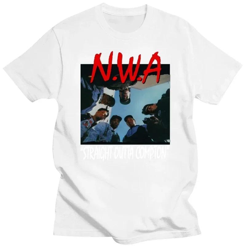 

NWA STRAIGHT OUTTA COMPTON Mens Black Rap TSHIRT Streetwear Hipster T Shirt Rappers Gift Hot Sale Top Tee Summer Shortsleev 4XL