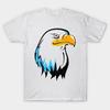 Herren Schwarzes T-Shirt mit Aufdruck Adler No-Cut Transferpapier Druck Baumwolle T-Shirt