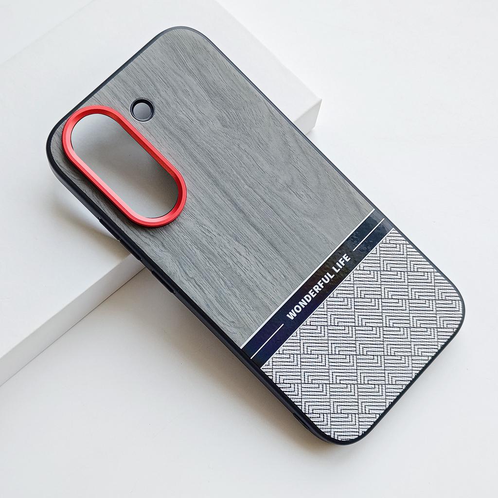 For POCO X8 Pro Max Redmi Turbo 5 Max Case Wood Grain Texture Leather Anti-fingerprint Shockproof Cover