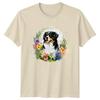 Watercolor Bernese Mountain Dog Floral Unisexs TShirt Dog Art Dog Lover