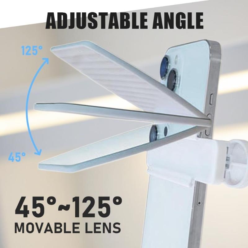 Mirror Reflection for iPhone, Smartphone Camera Mirror Reflection Clip Kit, HD Glass Mirrors for Phone To Use Back Camera, Portable