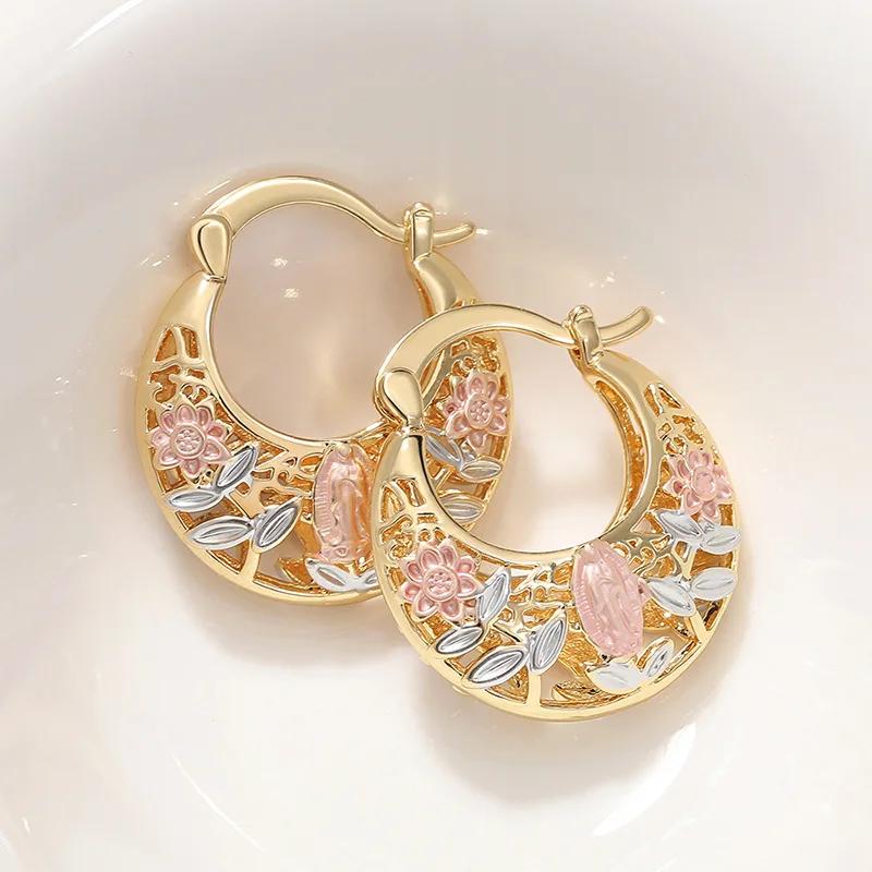 New European And American Multi Color Ear Buckle Women'S Rose Fresh Accessories Forest Style Vacation Style Accessories