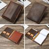 Genuine Leather A5 Notebook Sleeve With Pen Slot IPad Mini Compatibility Office Journal Cover