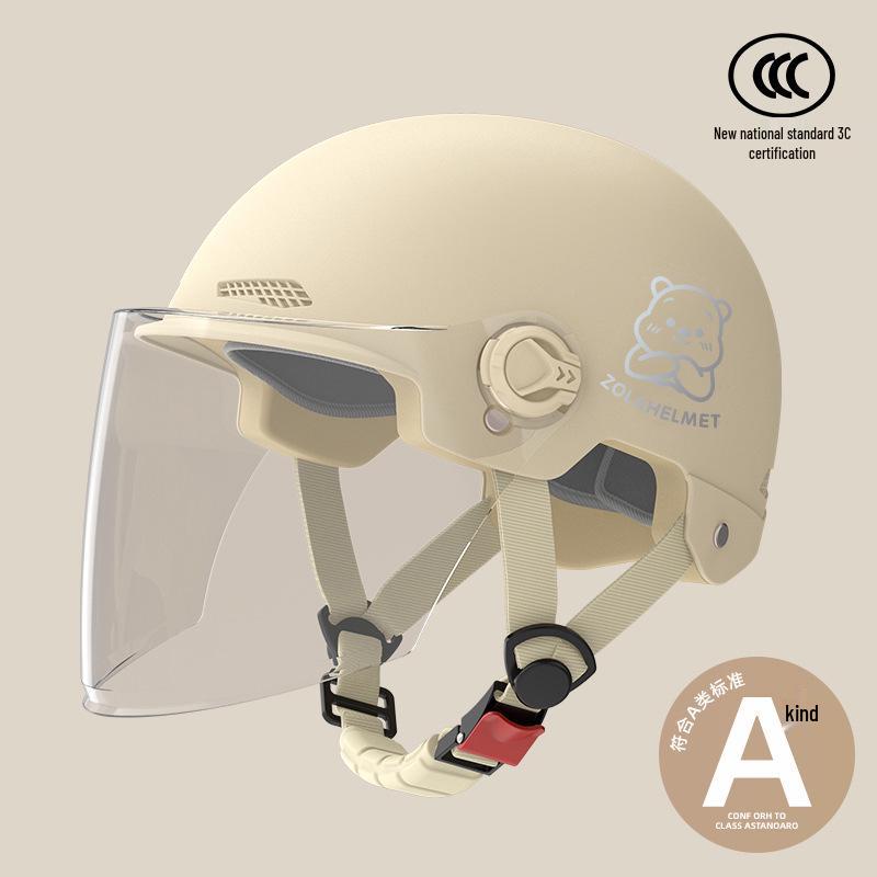 Women's Lightweight Ventilated Electric Scooter Helmet with Sun & Ear Protection - All-Season 3C Certified Half Helmet
