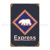 The Polar Bear Express Metal Plaque Wall Decor Wall Cave Wall Decor Cave Designs Tin Sign Poster