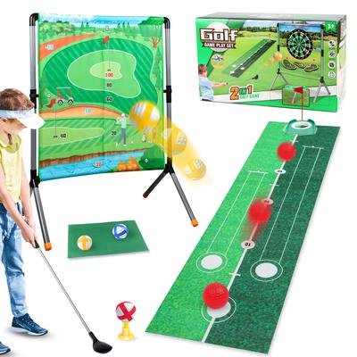 Children'S Golf Game Rack Set 3-In-1 Sticky Ball Throwing Game Indoor Competitive Leisure Toy