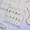 Tomoni Luxury French Lace Nail Rhinestones - Mosaic Round Arc Full-Edge Decoration