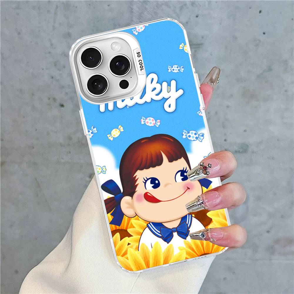 

Мультяшный Милый M-milky P-pekochan Чехол для Телефона Для IPhone 17 16 15 14 13 12 Pro MAX Матовый Ударопрочный Задняя Панель Противоударный Матовый Чехол iPhone 14 pro