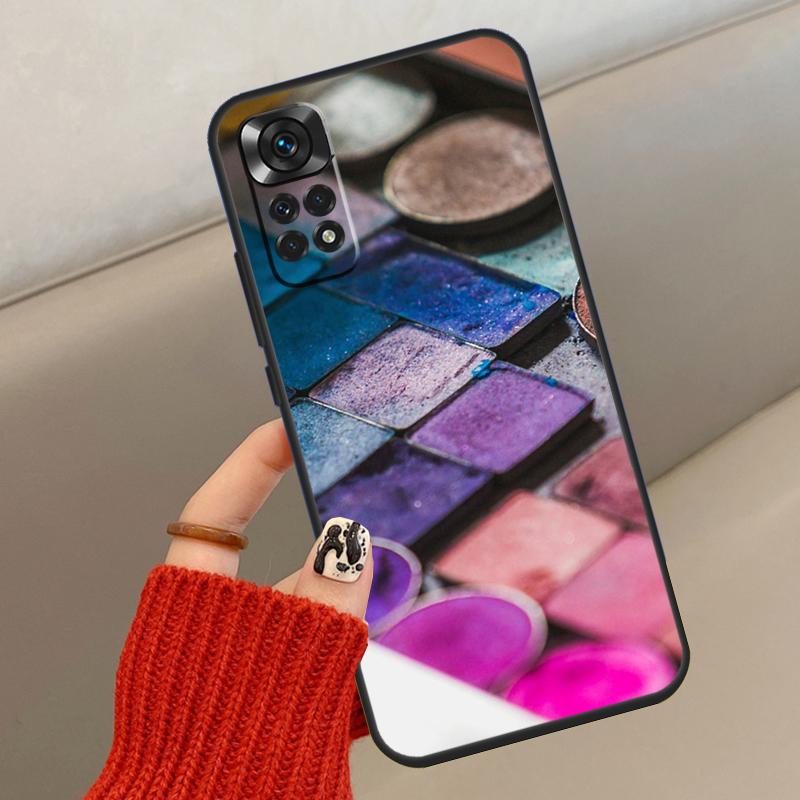 Makeup Eyeshadow Palette Case For Xiaomi Redmi Note 14 13 12 10 11 15 Pro Plus Cover For Redmi 15 15C 13C 10C 12C 14C