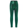 Leggings Brillantes con Estampado de Escamas de Pez para Niñas Cintura Elástica Pantalones Casuales Elegantes para Práctica de Baile
