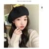 Black Beret Female Spring Autumn Painter Hat Female Small Octagonal Hat Big Headcircumference