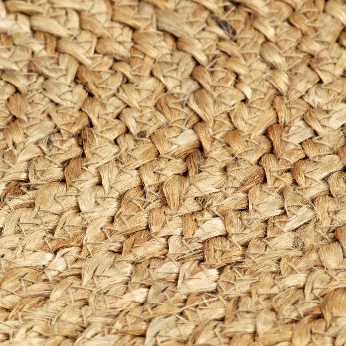 VidaXL Napperons 6 pcs Naturel Plain 38 cm Rond Jute