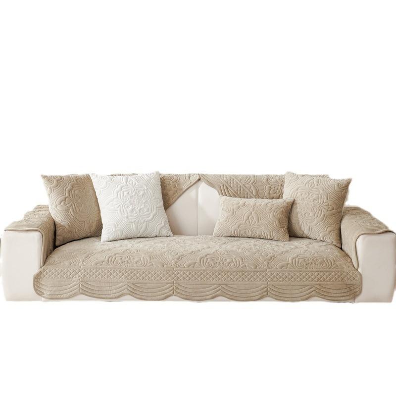 Autumn and Winter New Thickened Plush French Retro Sofa Cushion Seat Cushion Back Cover Four-season Universal Sofa Cover Cover