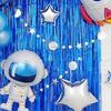 56pcs Children's Birthday Party Outer Space Astronaut Theme Party Balloon Set Aluminum Film Digital New Year Scene Decoration