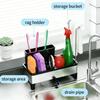 Countertop Storage Rack Space-Saving Stainless Steel Kitchen Sink Organizer Efficient Drainage Multi-functional Storage Tool