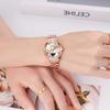 Fashion Ladies Solid Steel Belt Waterproof Calendar Watch Diamond Butterfly Buckle Watch