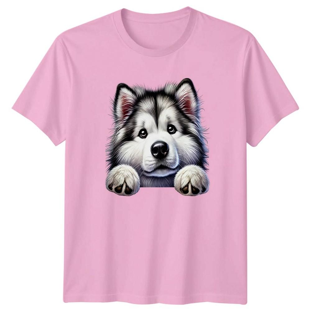 Cute Fluffy Malamute Puppy Dog TShirt Alaskan Malamute Pet Birthday Gift