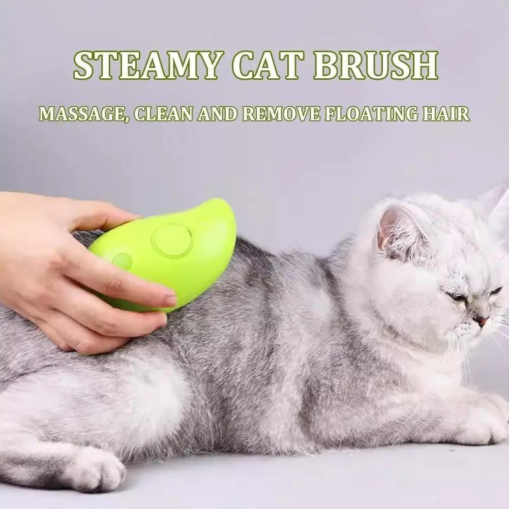 Multifunctional Grooming Brush with Spray, Dog and Cat Grooming Brush, Removing Tangled and Loosse Hair, 3 In 1, Steamy